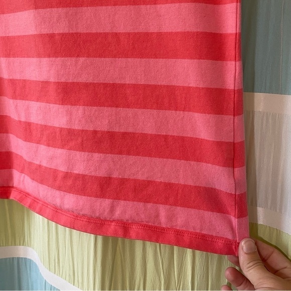 Liz Claiborne Y2K Striped Square Neck Pink Tank Top Sz Large - Picture 3 of 8